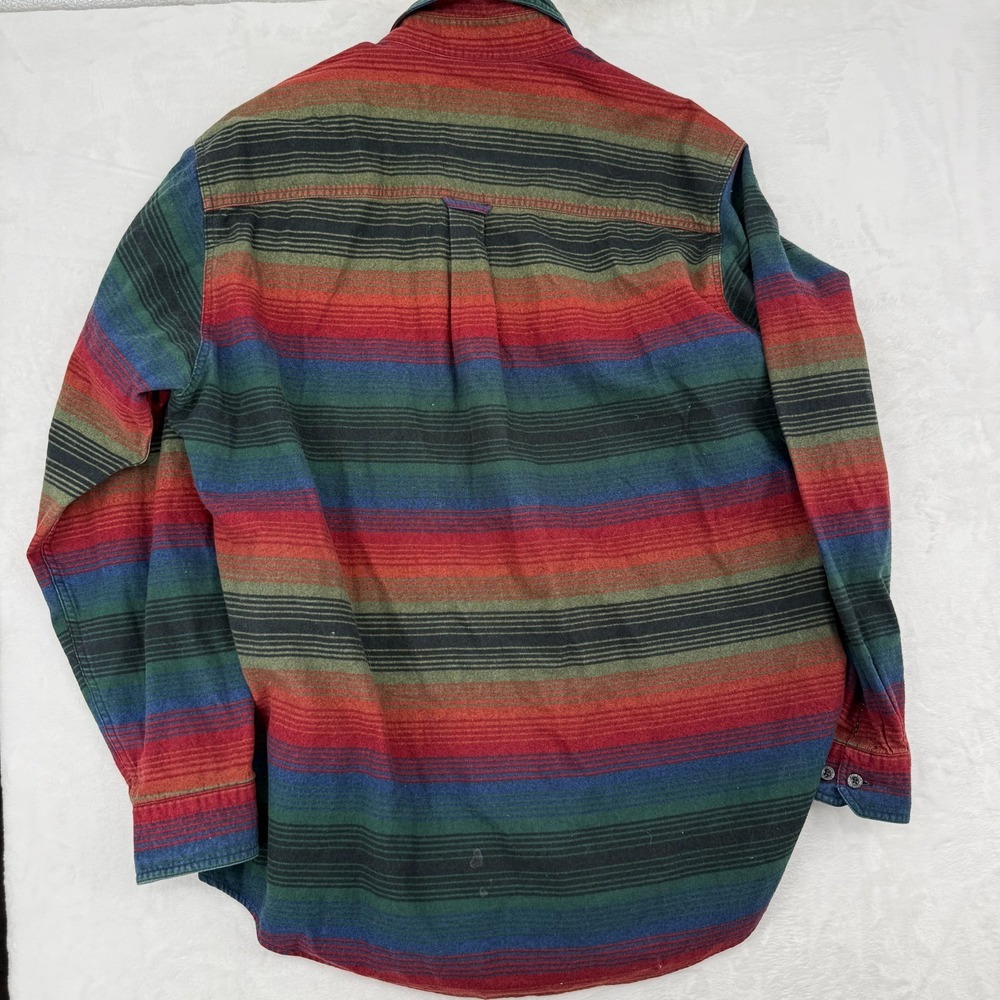 Vintage Woolrich Flannel Shirt Men's XL Southwest Aztec Stripe Button Up Front - Picture 9 of 10
